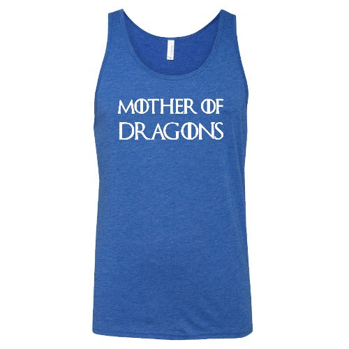 blue unisex shirt with the saying "mother of dragons" on it in white