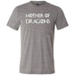 grey unisex shirt with the saying "mother of dragons" on it in white