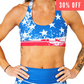 30% off of the American flag print sports bra