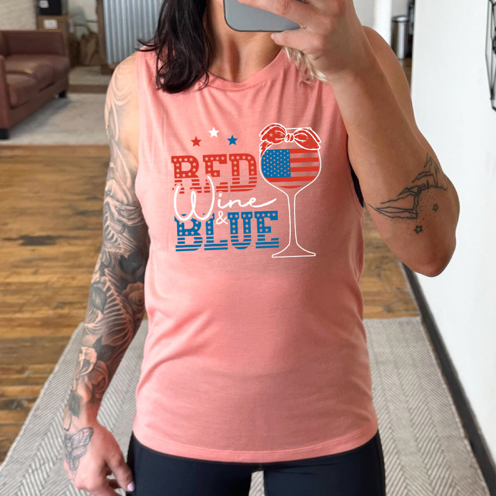 Red Wine & Blue Muscle Tank