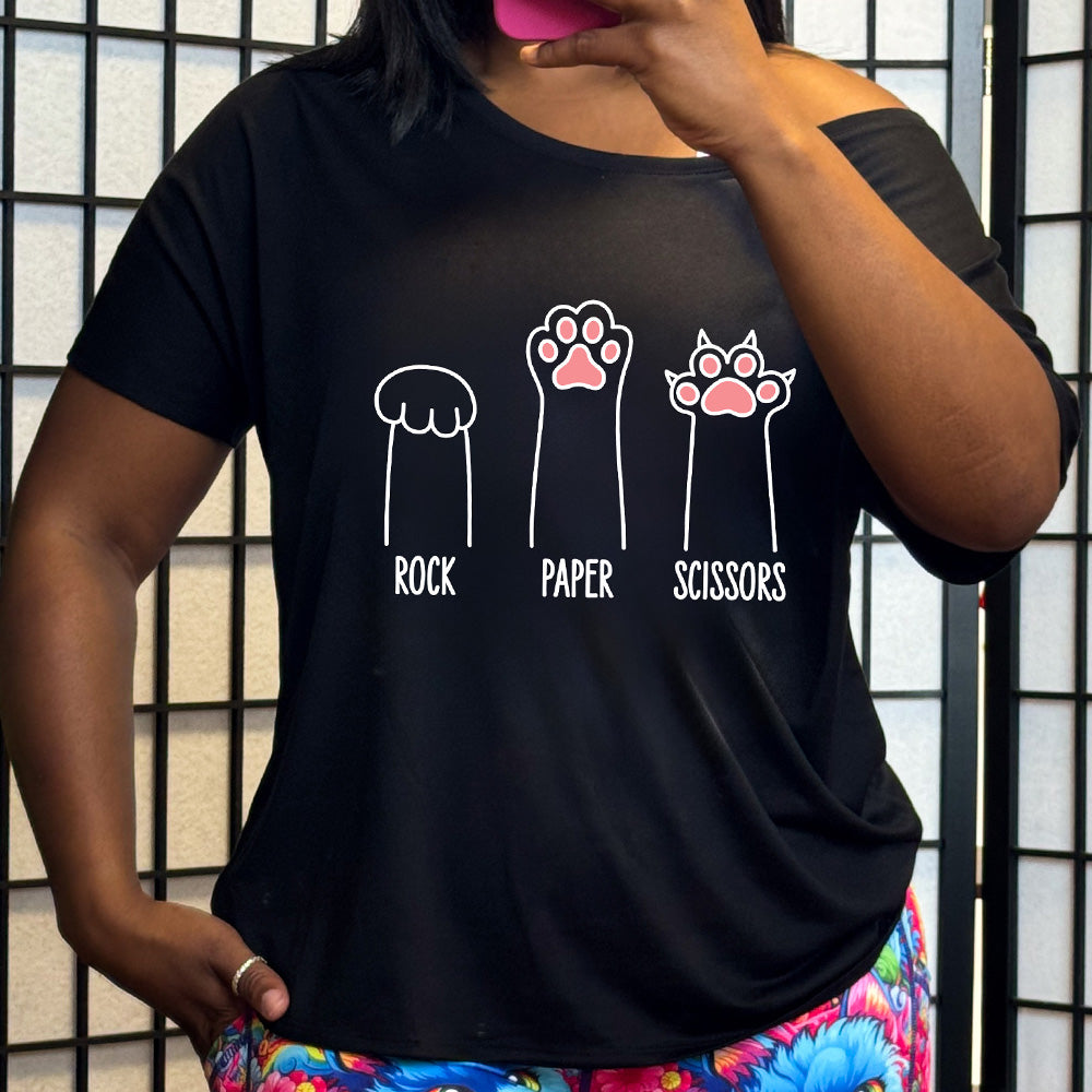Rock Paper Scissors Cat Paws | Slouchy Tee – Constantly Varied Gear