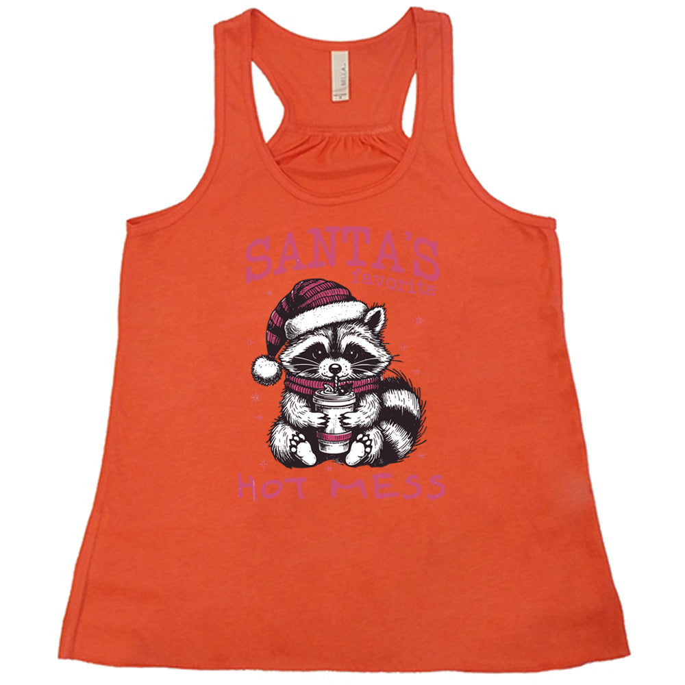 Santa's Favorite Hot Mess Raccoon Shirt