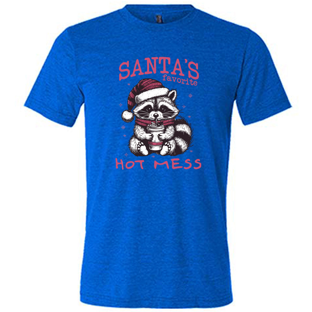Santa's Favorite Hot Mess Raccoon Shirt Unisex