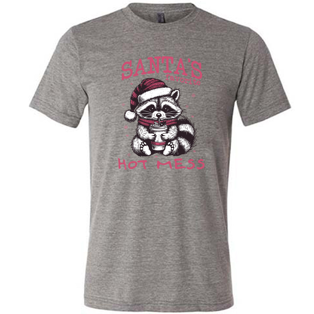 Santa's Favorite Hot Mess Raccoon Shirt Unisex