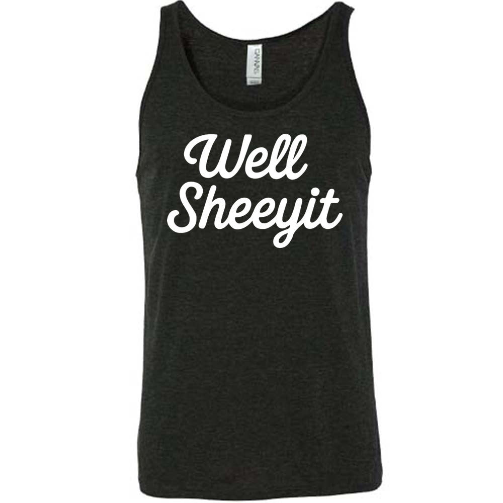 Black Unisex Tank with Well Sheeyit written in white lettering
