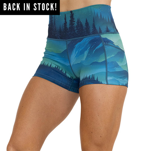 Aurora Borealis shorts back in stock