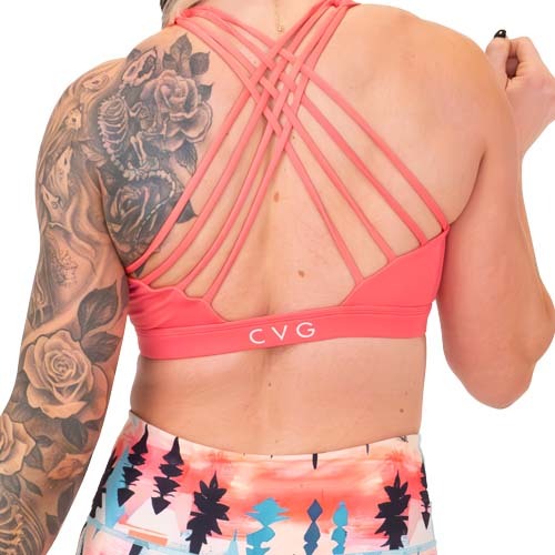 back view of rethink pink bra