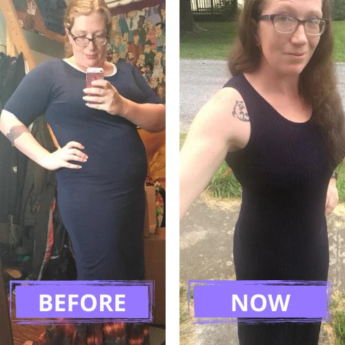 Before and after photo of one of the ttsl members who joined the program