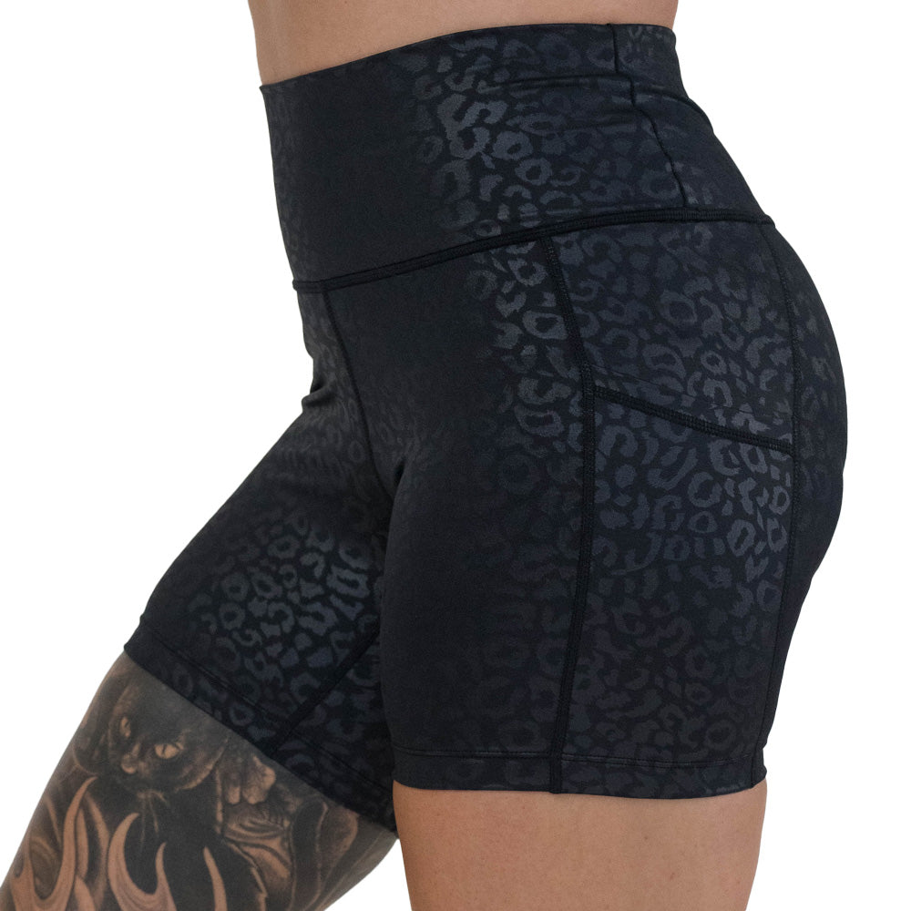 Shorts | Black Leopard