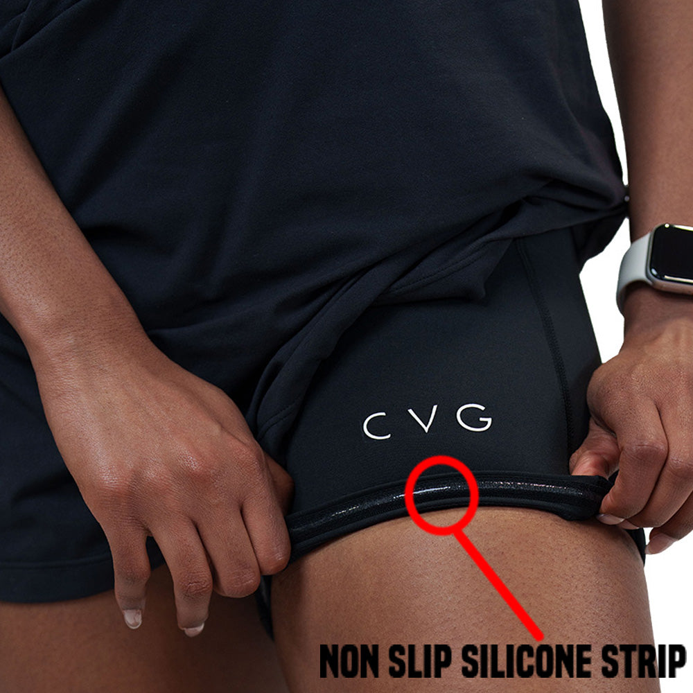 non slip strip on the built in shorts
