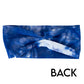back of blue dye hard headband
