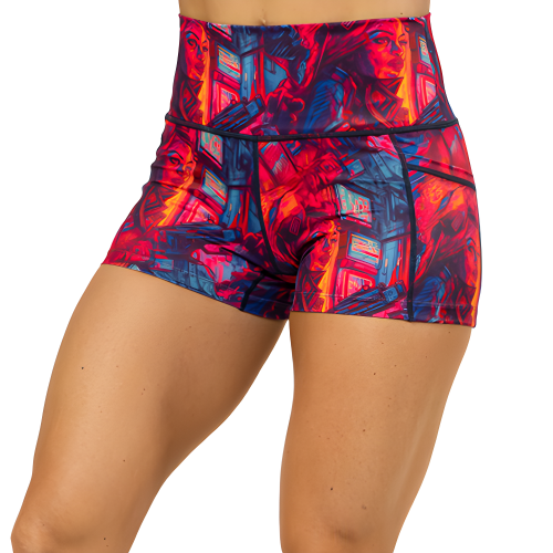  colorful bounty huntress patterned shorts