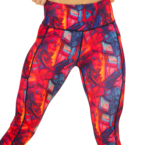 colorful bounty huntress patterned leggings