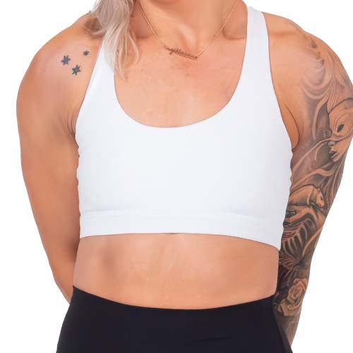 white butterfly back bra