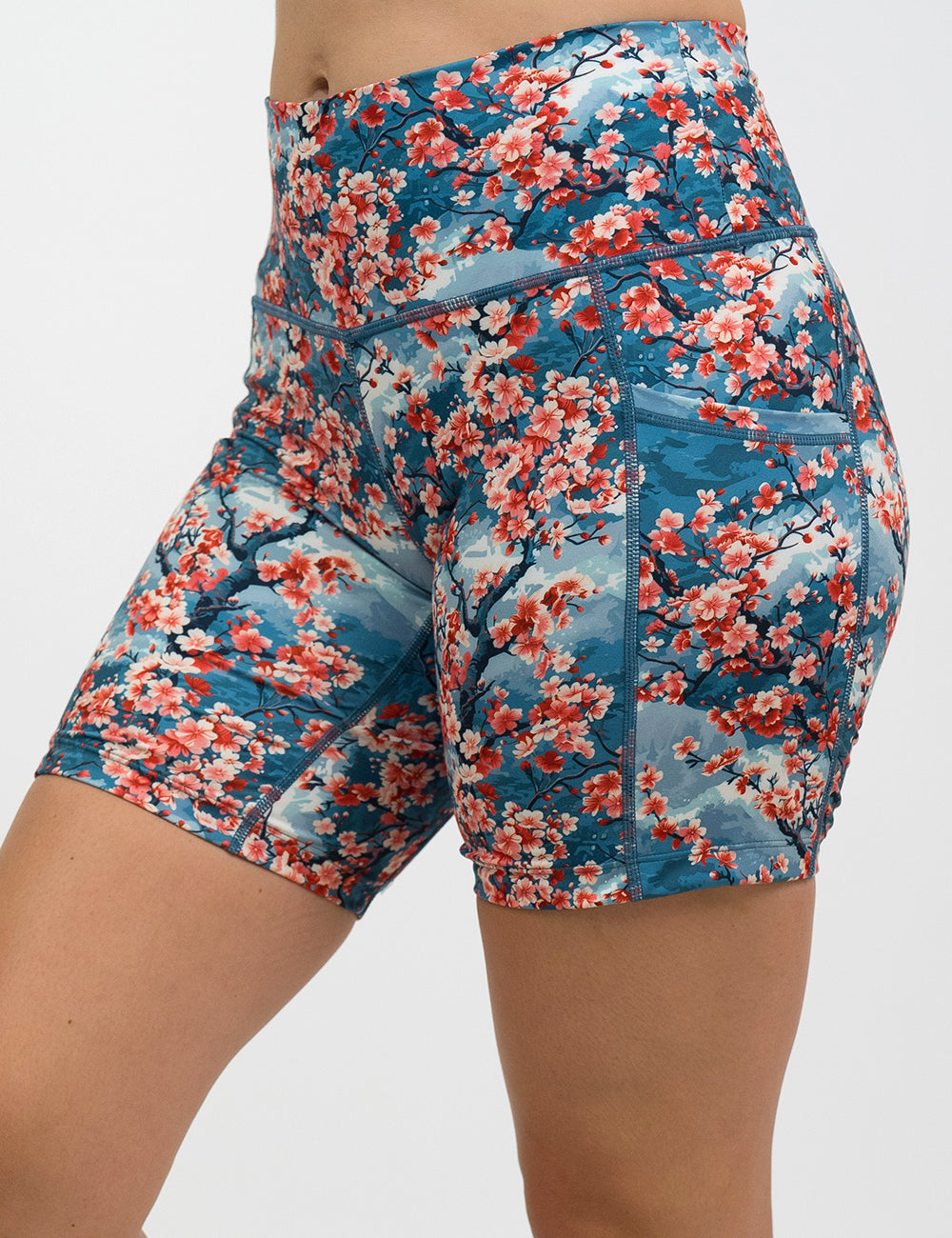 Cherry Blossoms Shorts | Workout Shorts With Pockets – Constantly