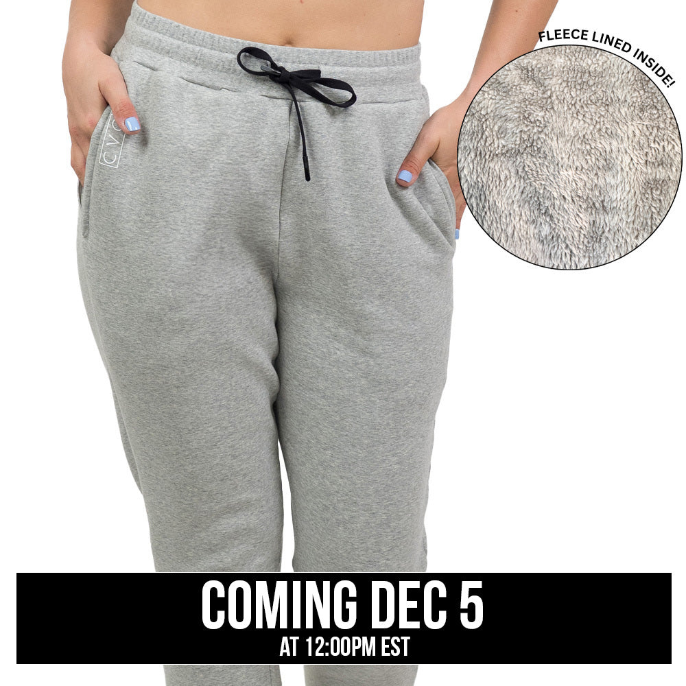 coming soon grey fleece lined rest day sweatpants
