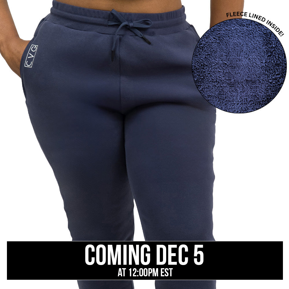 coming soon navy fleece lined rest day sweatpants