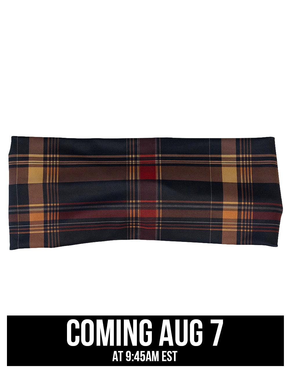 front of the black, yellow, and red headband coming august 7th