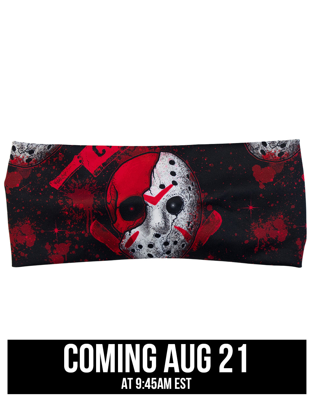 front of the bloody hockey mask headband coming august 21st