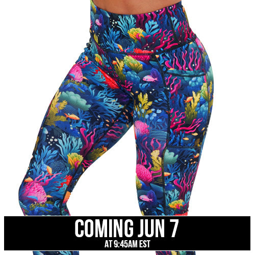coral reef patterned leggings coming soon