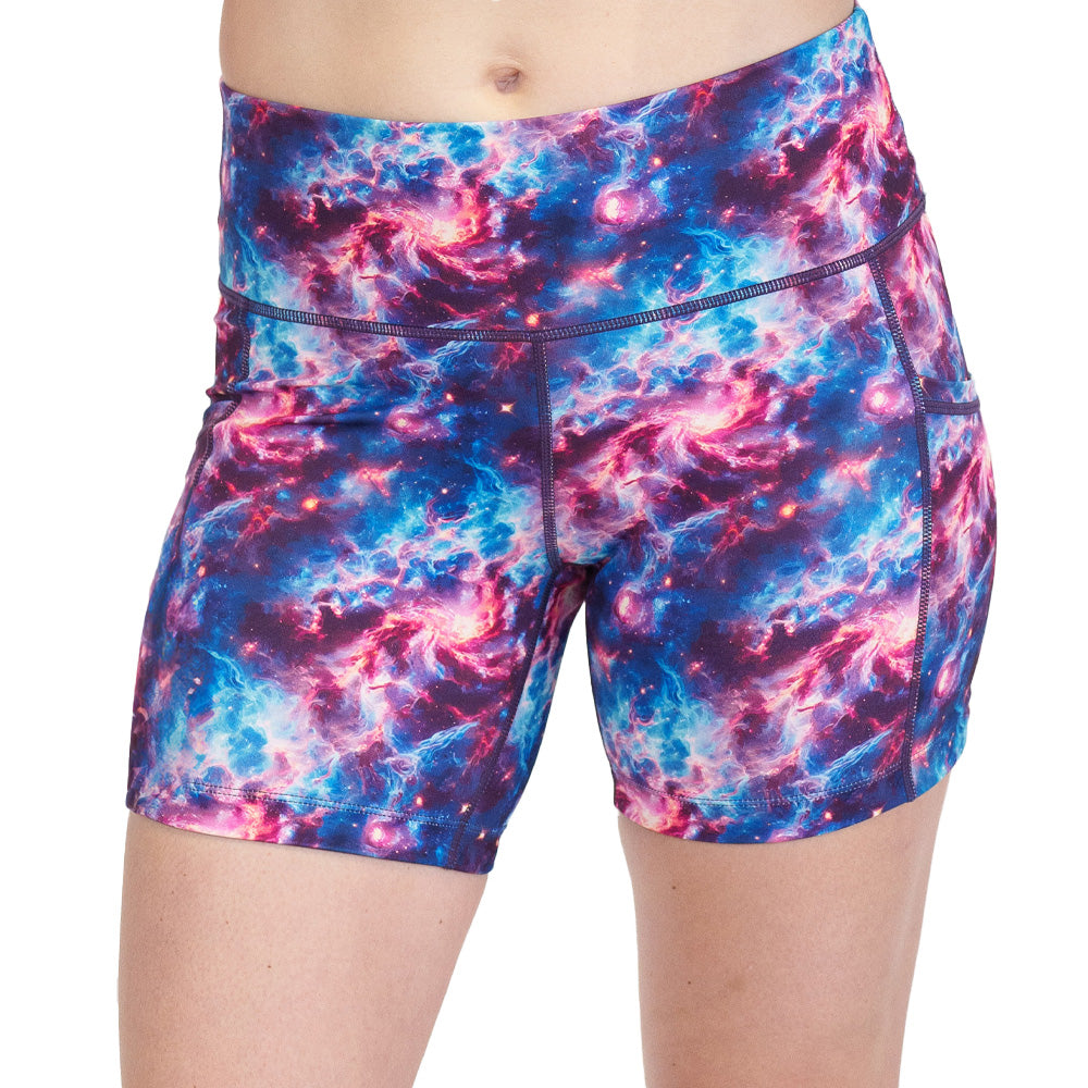 galaxy patterned shorts