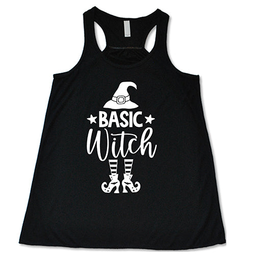Basic Witch Hat & Shoes black shirt