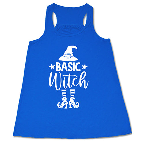 Basic Witch Hat & Shoes blue shirt