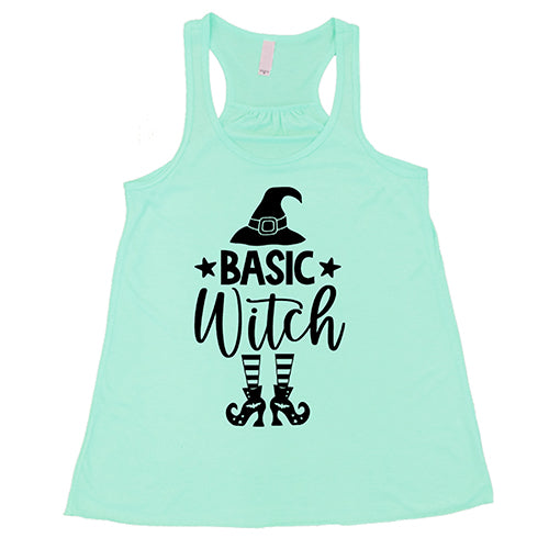 Basic Witch Hat & Shoes teal shirt