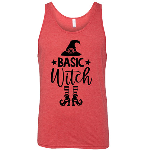 Basic Witch Hat & Shoes unisex red tank