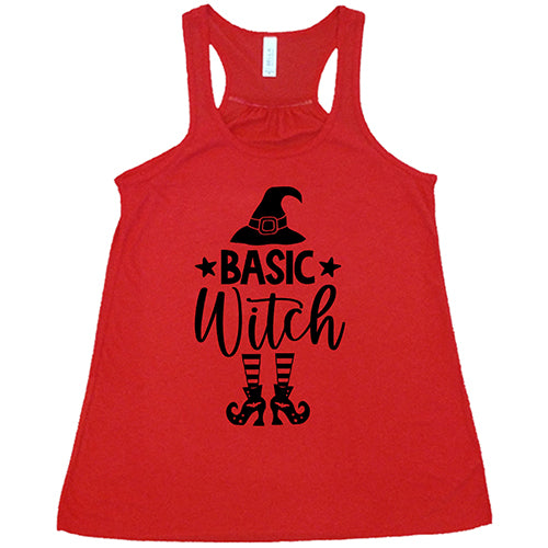 Basic Witch Hat & Shoes red shirt