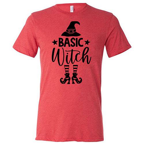 Basic Witch Hat & Shoes unisex red shirt