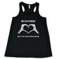 black tank top with the saying "Dead Inside But It's Valentine's Day" in white