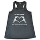 grey tank top with the saying "Dead Inside But It's Valentine's Day" in white