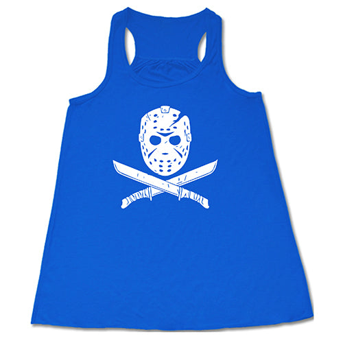 Horror Mask blue Shirt
