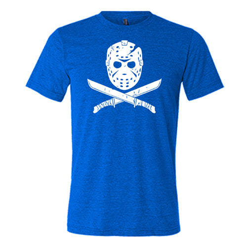 Horror Mask Unisex blue Shirt