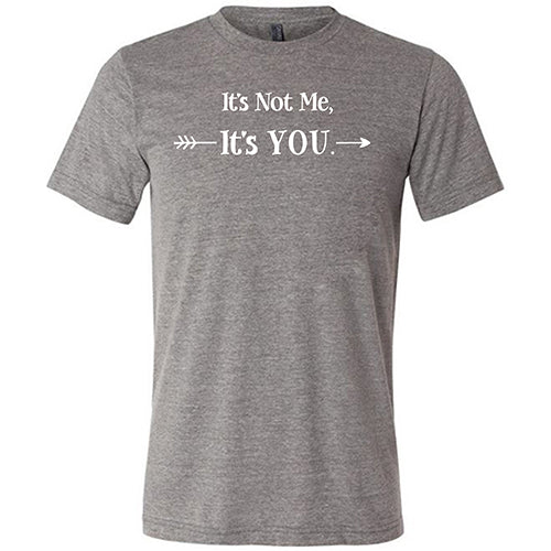 grey unisex shirt with the saying "It's Not Me It's You" in white