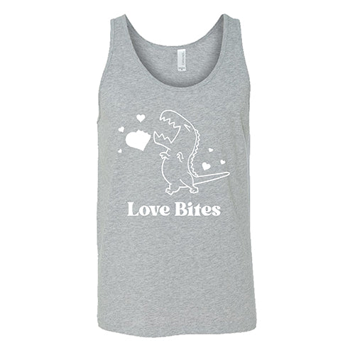 grey "Love Bites" unisex tank top