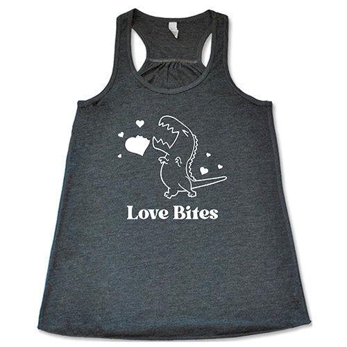 grey "Love Bites" shirt