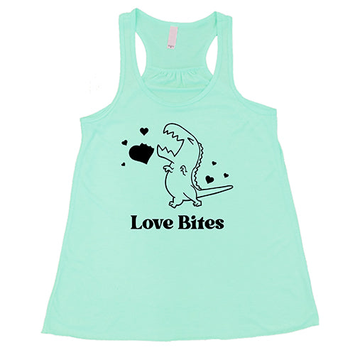 mint "Love Bites" shirt