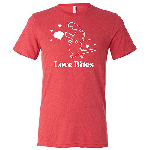red "Love Bites" unisex shirt