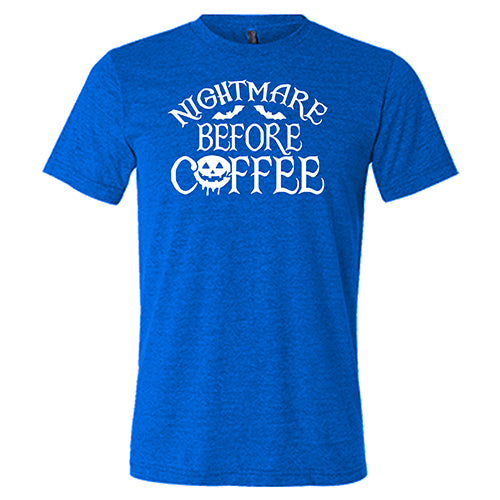 Nightmare Before Coffee unisex blue shirt
