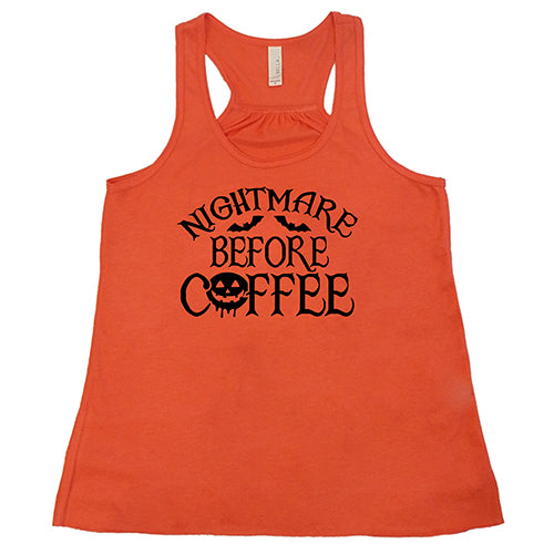 Nightmare Before Coffee orange Shirt