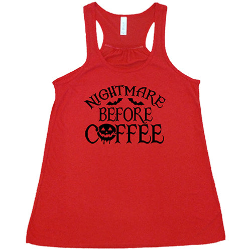 Nightmare Before Coffee red Shirt