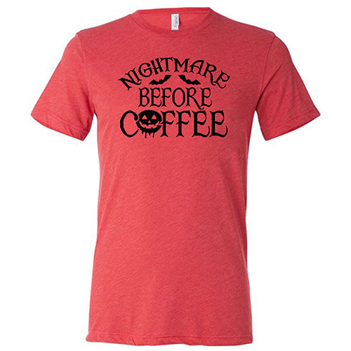 Nightmare Before Coffee unisex red shirt