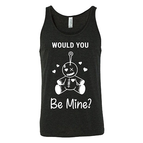 black "Would You Be Mine" Unisex Tank Top