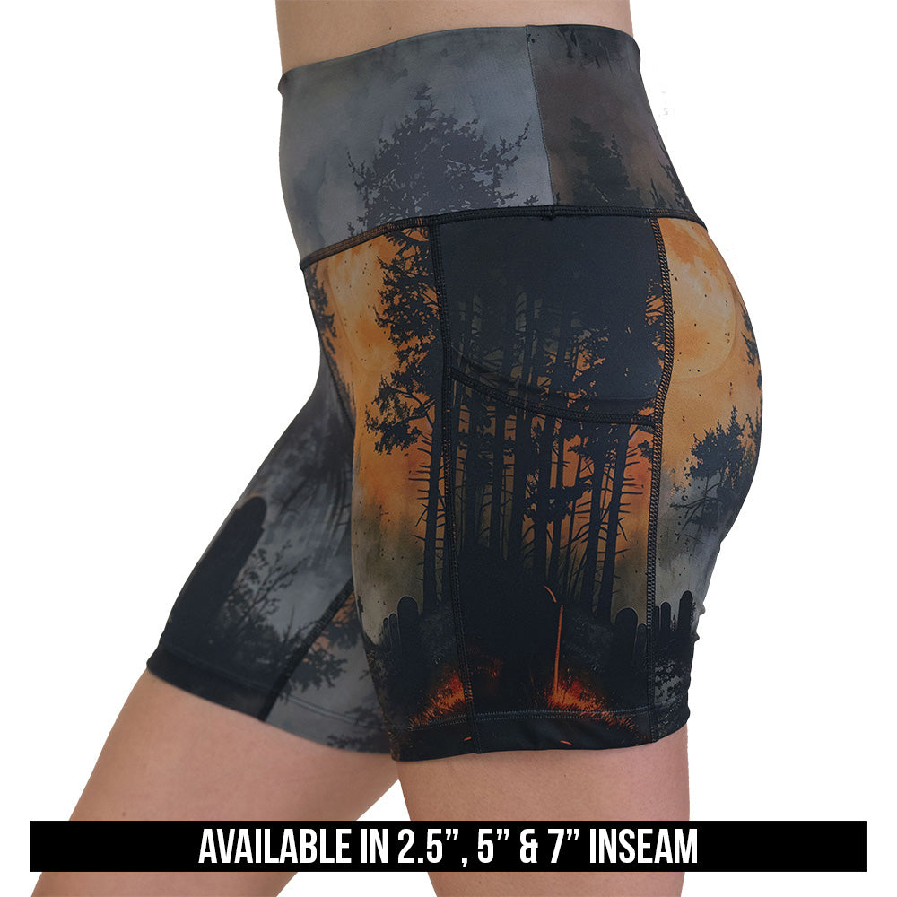 graveyard themed shorts available inseams
