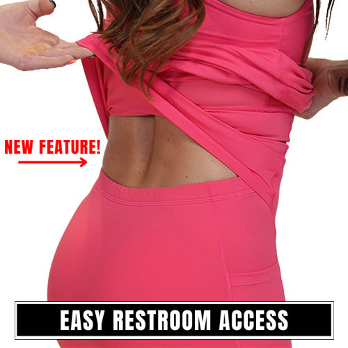 close up of the built in playsuit inside the dress