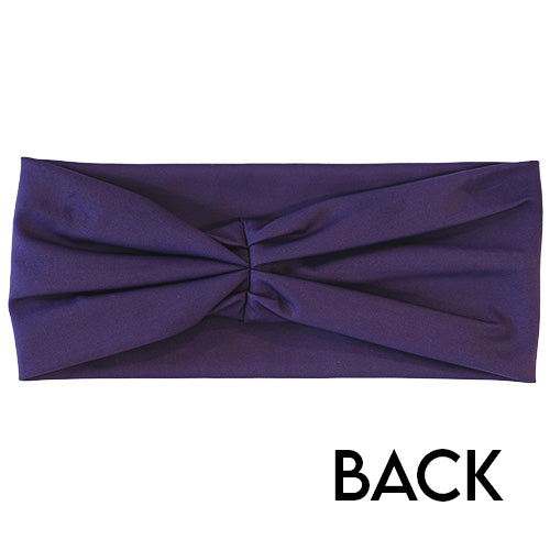 back of purple headband