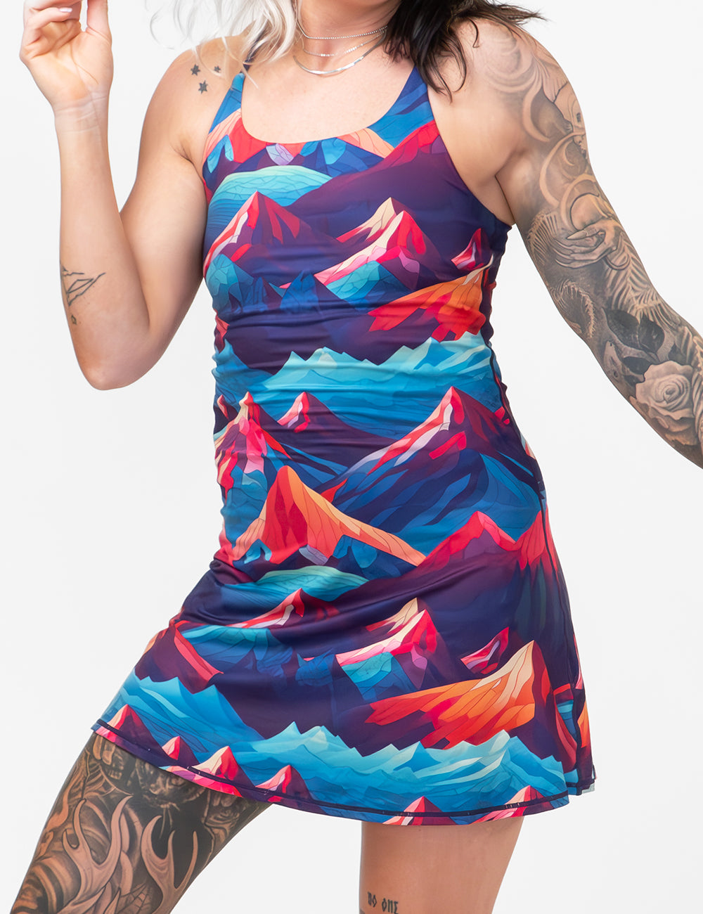 front of the mountain themed dress