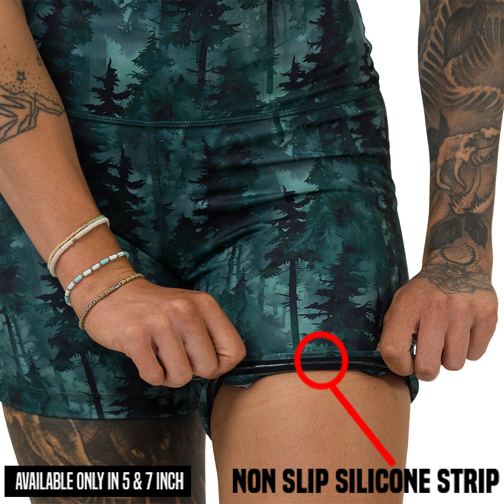 non slip strip on the Forest patterned shorts